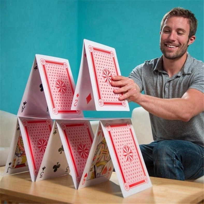 Bộ Bài Tây Bài Poker khổng lồ A4 Bộ bài tây/ bài poker kích thước lớn,cỡ lớn, loại to THẻ bài mini