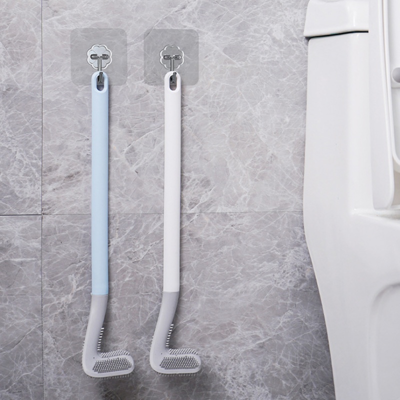Bàn chải vệ sinh toilet gắn tường có thể uốn cong kèm giá đỡ tiện dụng