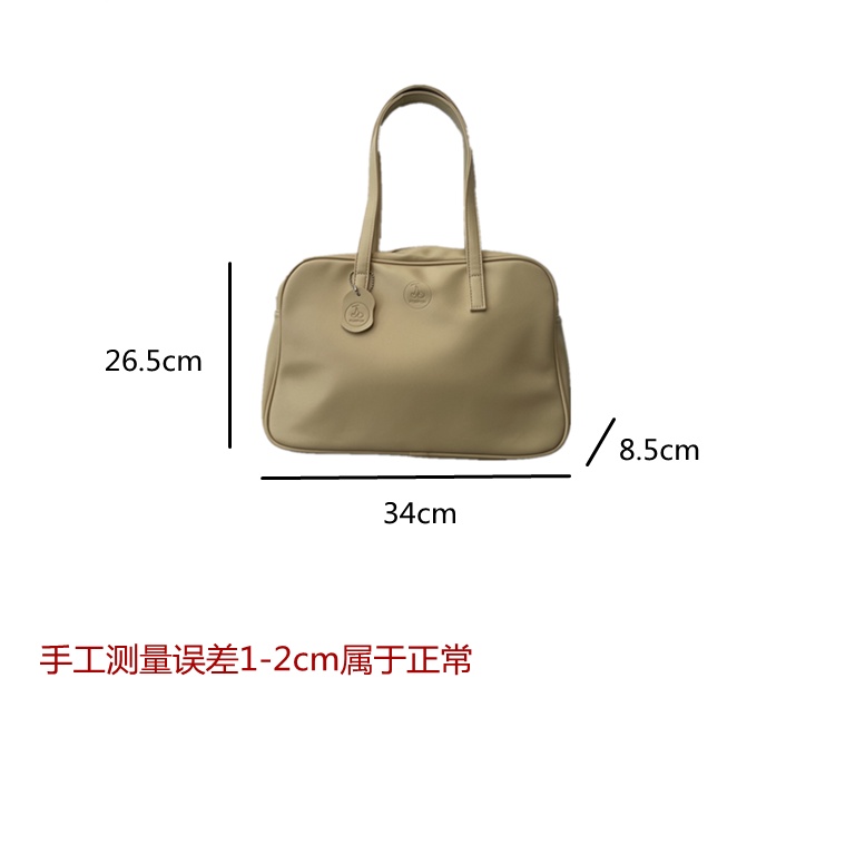 Túi xách da mềm màu trơn cỡ lớn phối khóa kéo phong cách Retro Nhật hàn20210824 | BigBuy360 - bigbuy360.vn