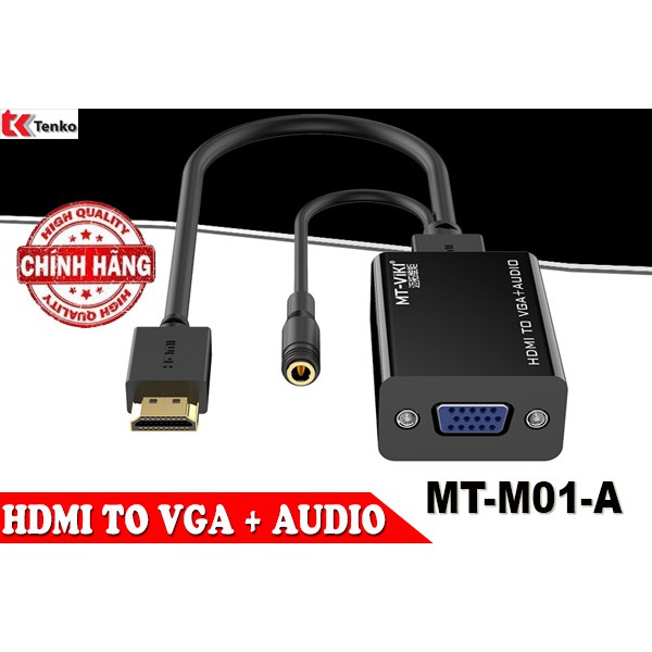 Cáp chuyển đổi HDMI to VGA có Audio MT-M01