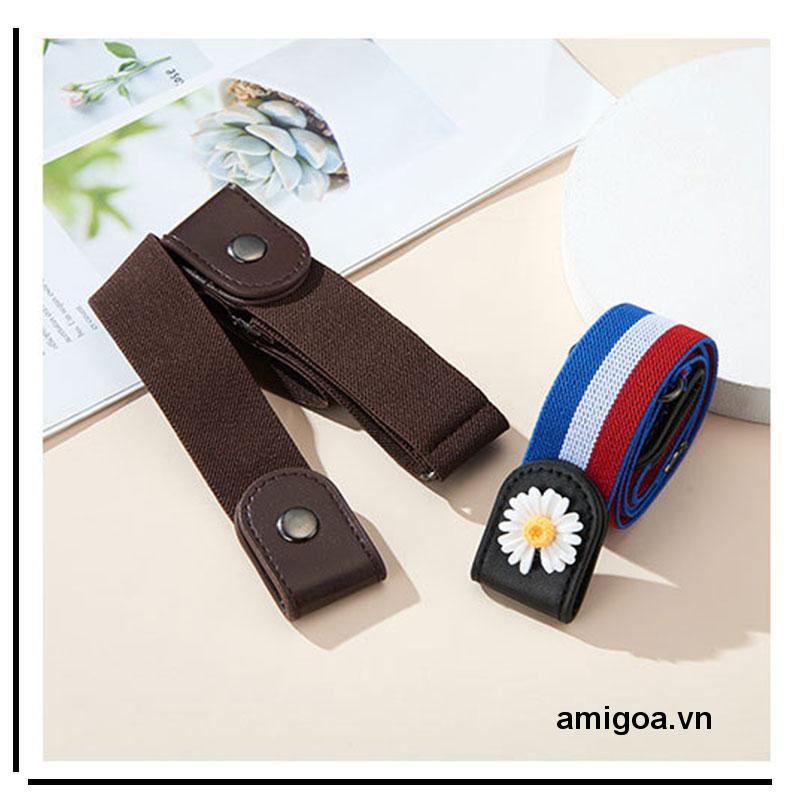 ✨✨Thắt lưng lười dây chun có nút gài, nút cài bấm, khuy cài bấm điều chỉnh lưng quần Jean, quần bò cạp rộng