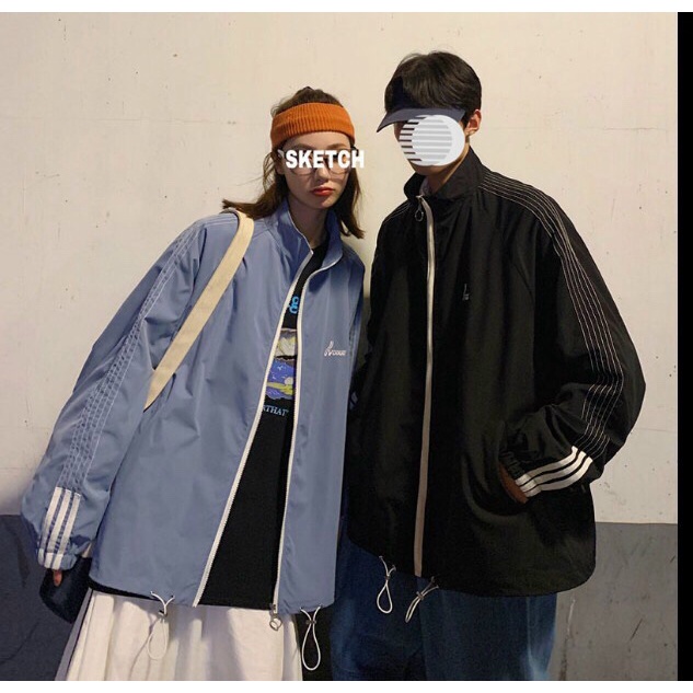 Áo khoác nam nữ unisex form rộng dây kéo họa tiết chữ vải dù 2 lớp phong cách Hàn Quốc  - ĐĂNG QUANG FASHION