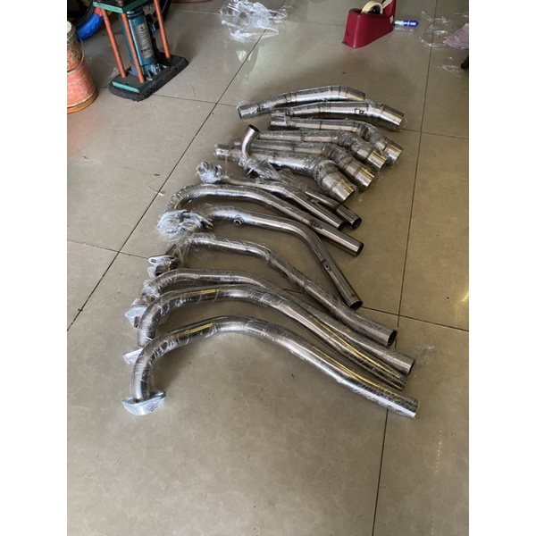 Cổ pô chuẩn inox 304 size 32mm cho Vario, Ex 135, Ex 150, Winner, Sonic , Satria , Raider Fi