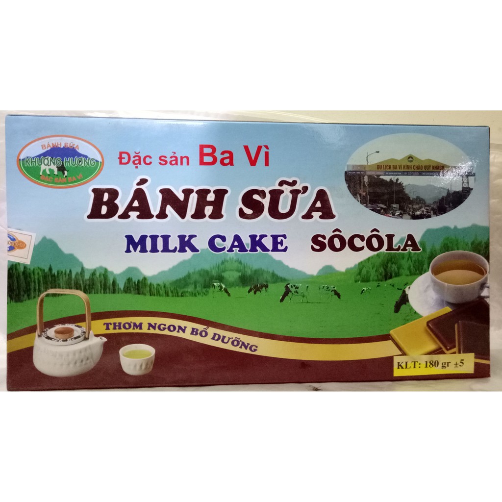 Combo 5 hộp bánh sữa bò Ba Vì milk cake socola (loại ngon đặc biệt)