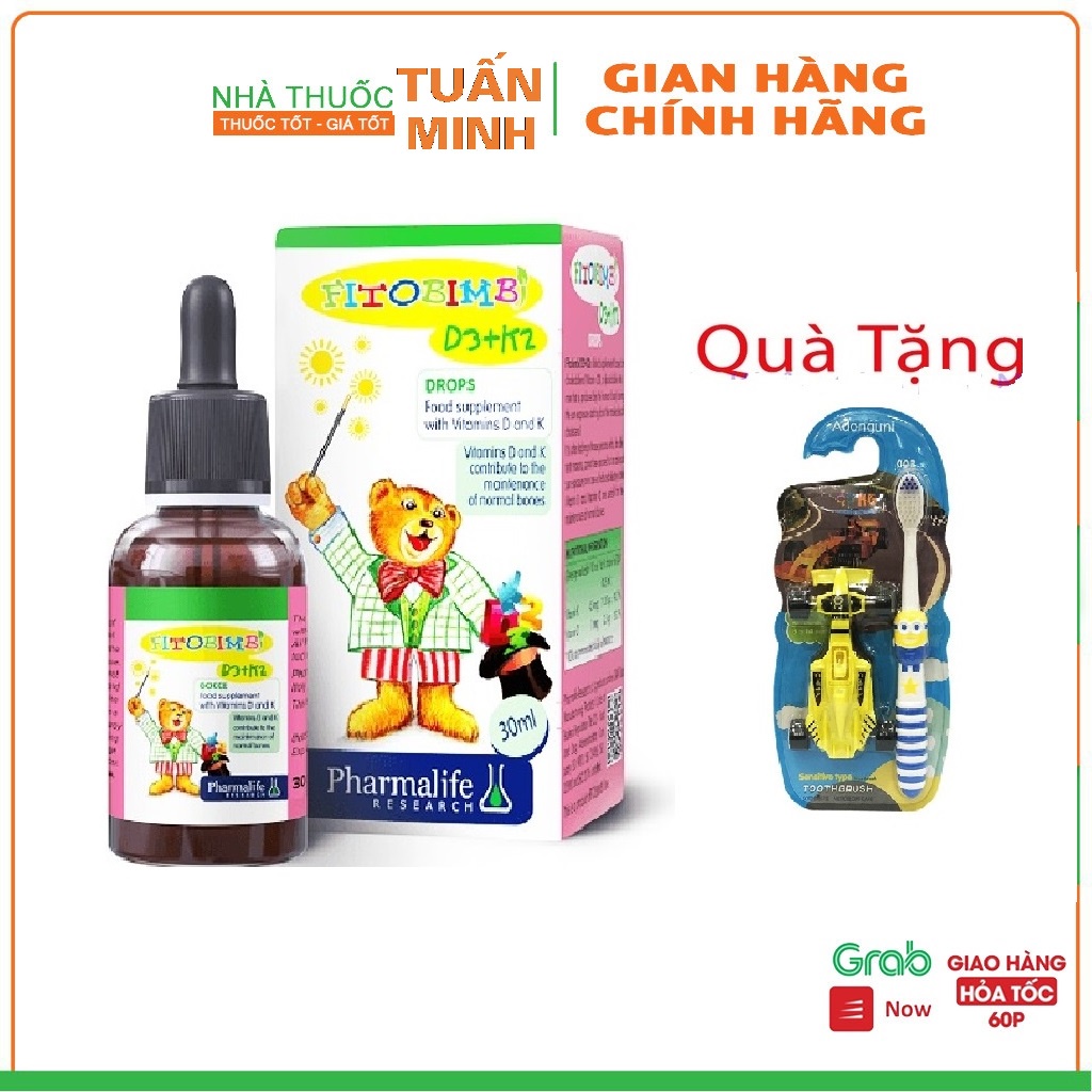 Fitobimbi D3+K2 - Giúp xương răng chắc khỏe, hết lo trẻ còi xương (Lọ 30ml)