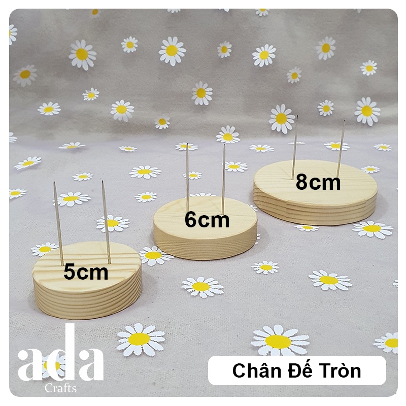 Chân đế gỗ ghim búp bê - ada.crafts
