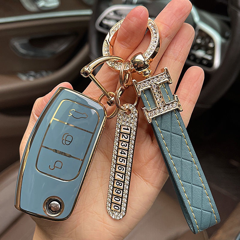 Vỏ Bọc Chìa Khóa Xe Hơi Ford Fiesta Focus 2 Ecosport Kuga Escape Falcon B-Max C-Max Eco Galaxy