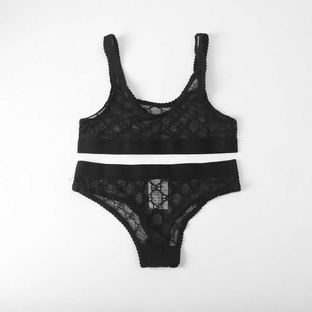 Bộ Đồ Lót Vải Tuyn Rộng GG Cổ Điển