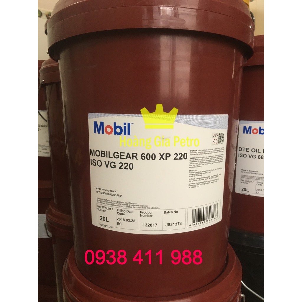 DẦU BÁNH RĂNG MOBILGEAR 600 XP 220