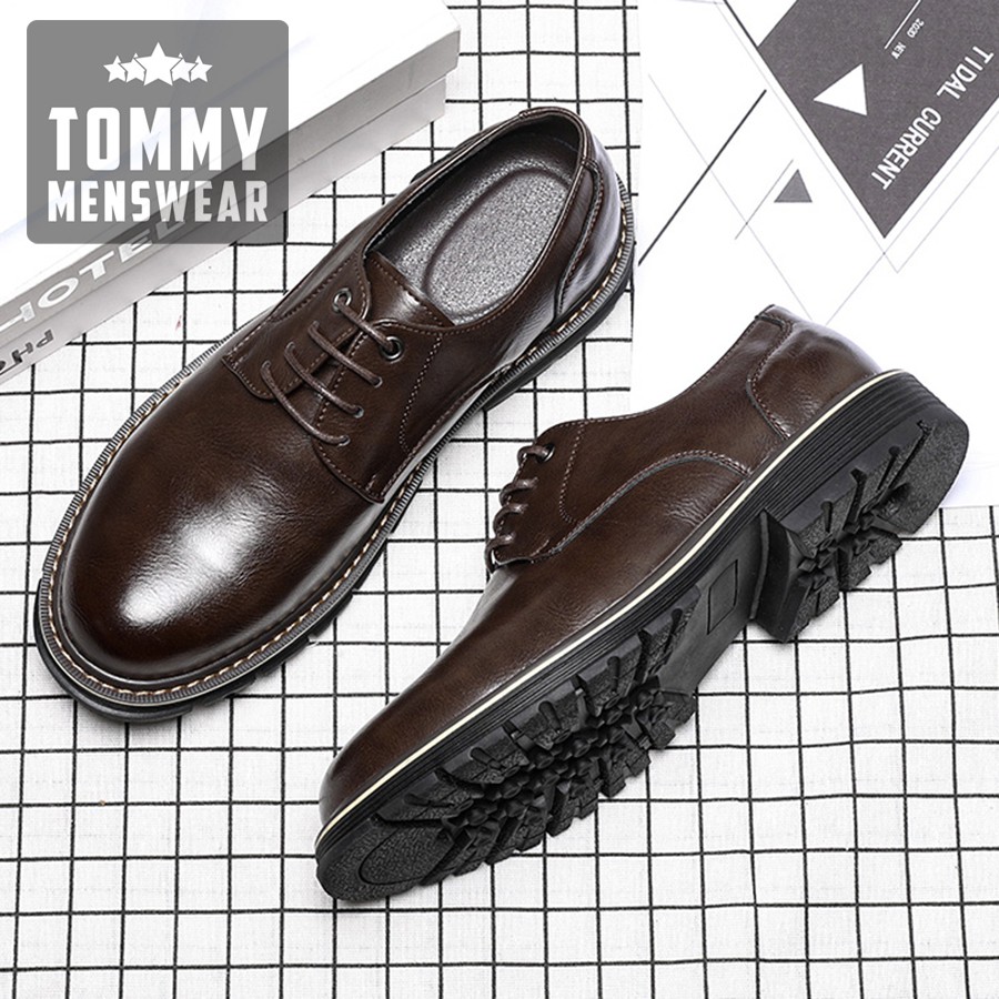 Giày Đốc Nam - TẶNG TẤT - Giày Tây Nam Cổ Ngắn Thời Thượng GNK21