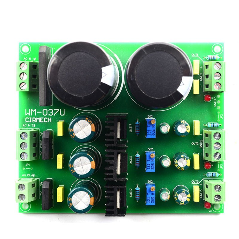 zzz LM317 LM337 Rectifier Filter Power Supply Board Kit Multi-channel Adjustable