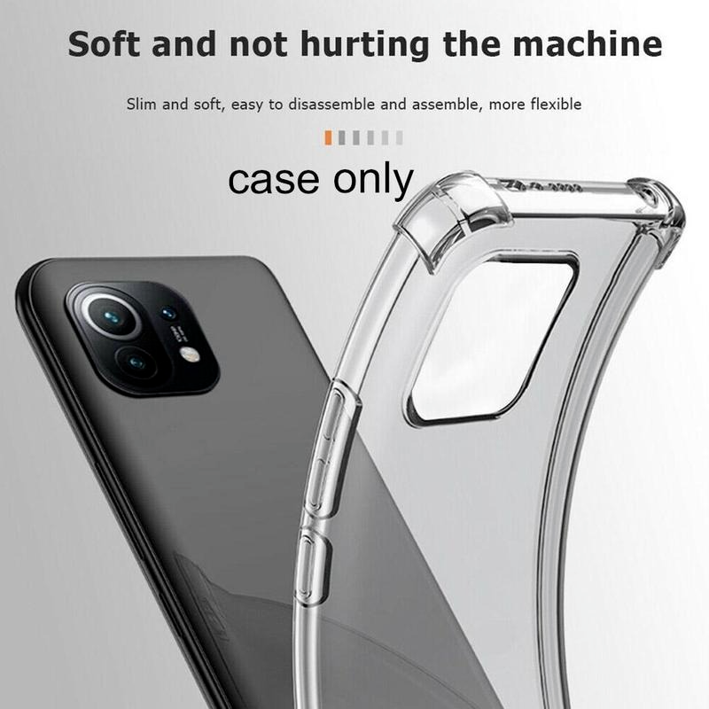 Xiaomi Mi 11 Silicone Shockproof Back Cover for Xiaomi Mi 10T 10 9 Pro Lite POCO M3 X3 NFC Transparent Case