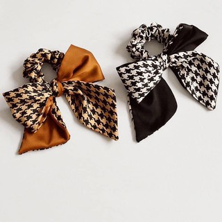 Dây buộc tóc, cột tóc scrunchies có nơ ziczac
