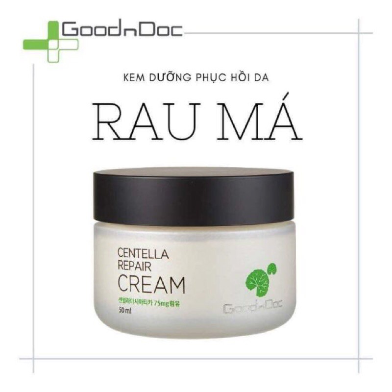 [CHÍNH HÃNG] Kem dưỡng phục hồi da chiết xuất rau má GoodnDoc Centella Repair Cream 50ml