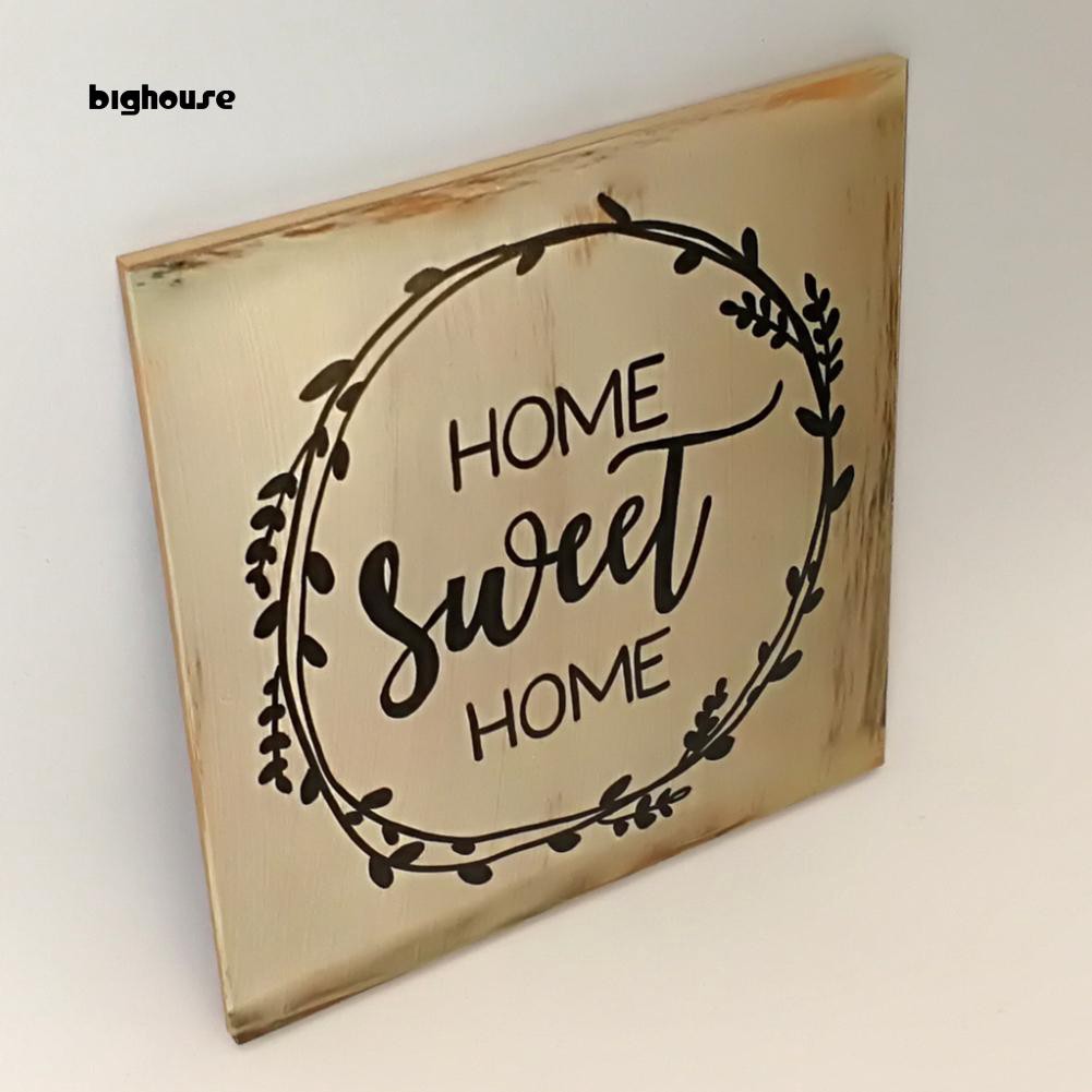 Miếng Gỗ Trang Trí Nội Thất Hình Chữ Home Sweet Home