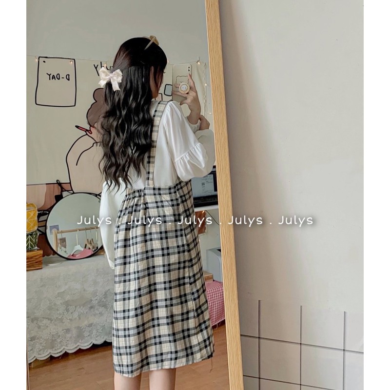 Set yếm kẻ caro (ảnh thật shop chụp, không copy)