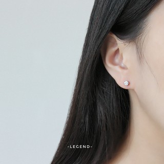 Khuyên bạc nụ đá 6 chấu