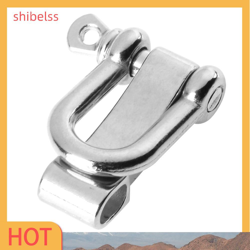 （ʚshibelss）Zinc Alloy Metal Buckle Shackle for Paracord Bracelet Outdoor Survival Tool