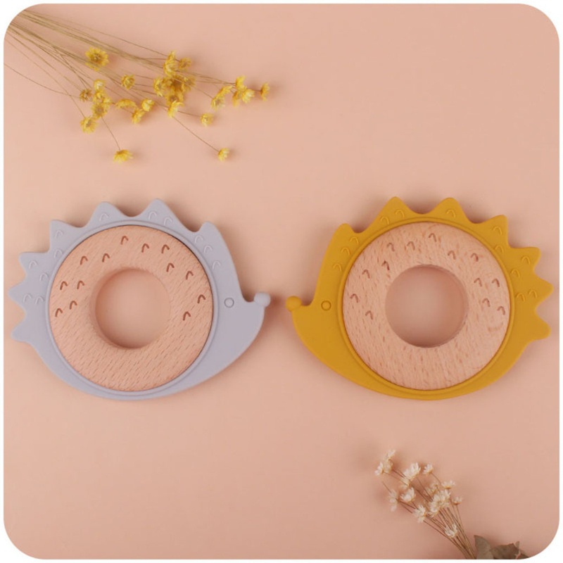 Đồ Chơi Ngậm Nướu Hình Chú Nhím Hoạt Hình Bằng Silicon Cho Bé