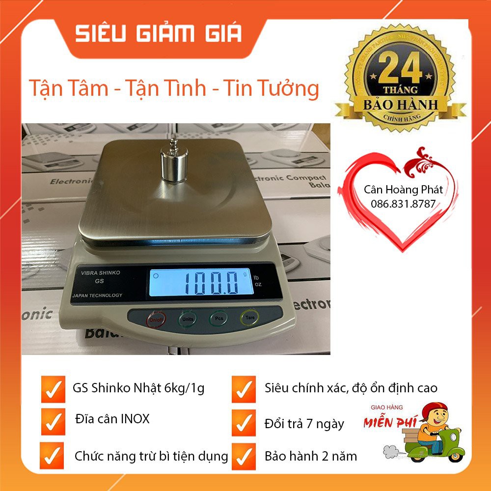 Cân nhà bếp điện tử 3kg/0.5gam❤️❤️❤️6kg/1gam SHINKO GS