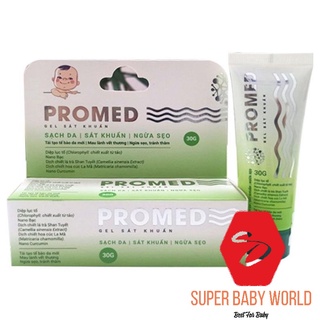 Gel sát khuẩn promed, sát khuẩn da ngừa sẹo an toàn cho bé tuýp 30g