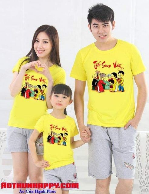 GIÁ SỈ_ ÁO THUN GIA ĐÌNH MẪU TẾT CHẤT COTTON CO GIÃN 4 CHIỀU SIÊU ĐẸP