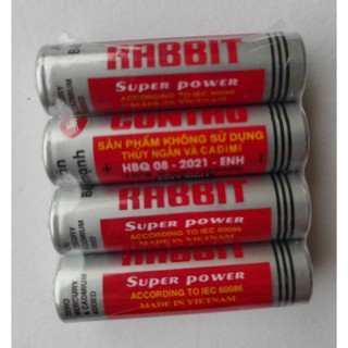 Vỉ 4 viên Pin con thỏ AA/AAA