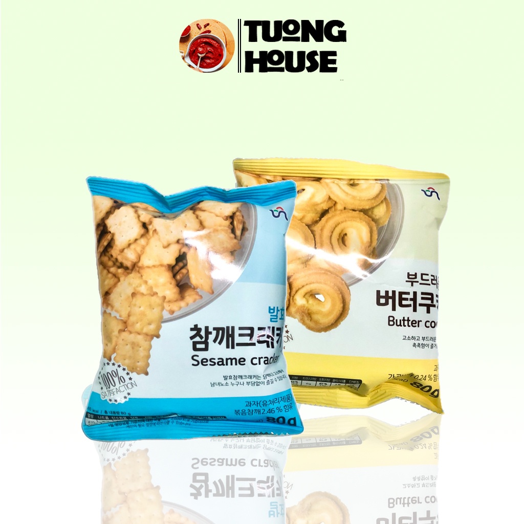 Bánh Quy Mè Giòn/Quy Bơ Hàn Quốc Sin Heung 80g