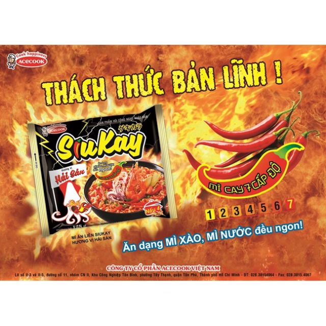 Mì Siêu Cây Hải Sản Siêu ngon 128g