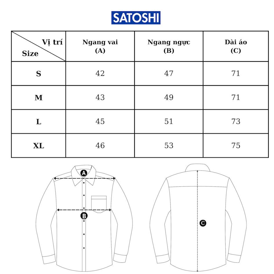 Áo sơ mi nam SATOSHI SASM57 chất cotton lụa kẻ ô nhỏ ray dài dáng vừa nhiều màu