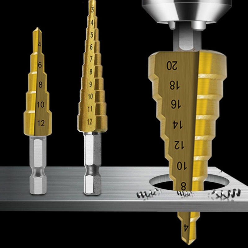 Bộ 3 Mũi Khoan HSS Phủ Titan DIY Chuyên Dụng