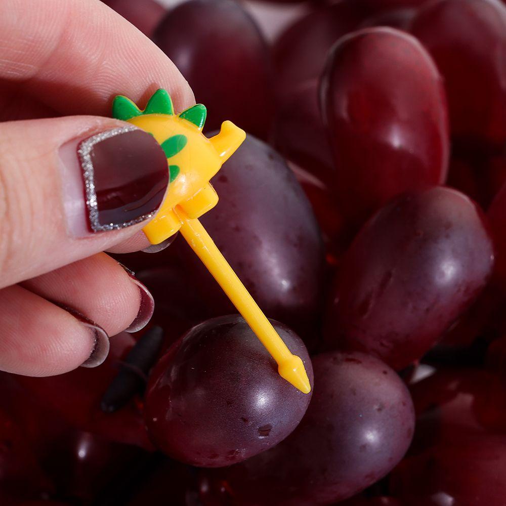 Bộ 6 / 10 Nĩa Ăn Trái Cây Bằng Nhựa Pp Có Thể Tái Sử Dụng