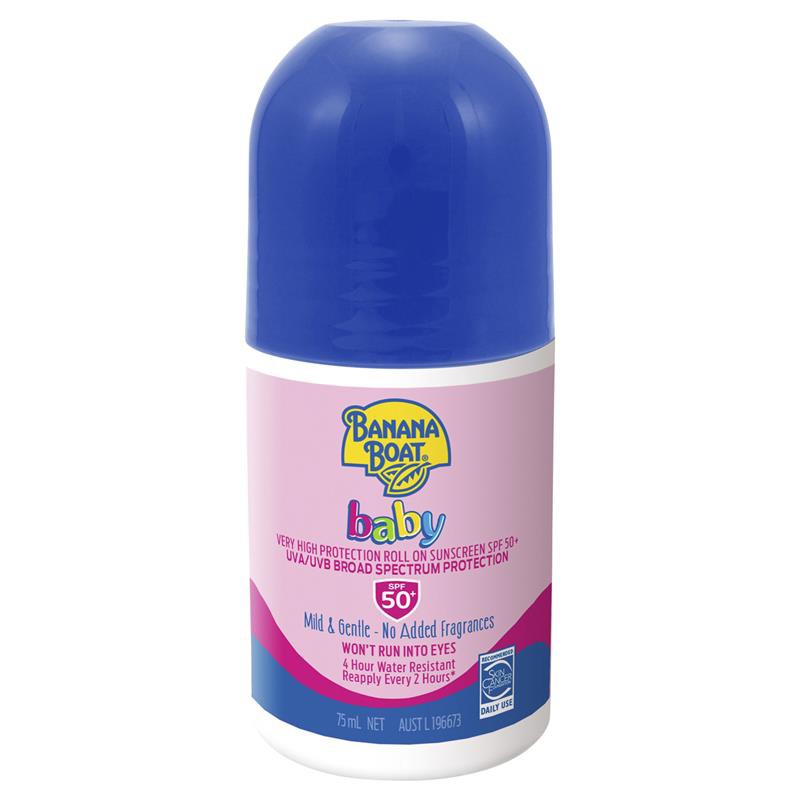 Kem chống nắng cho bé Banana Boat baby Úc 75ml (lăn) và 200ml (xịt)