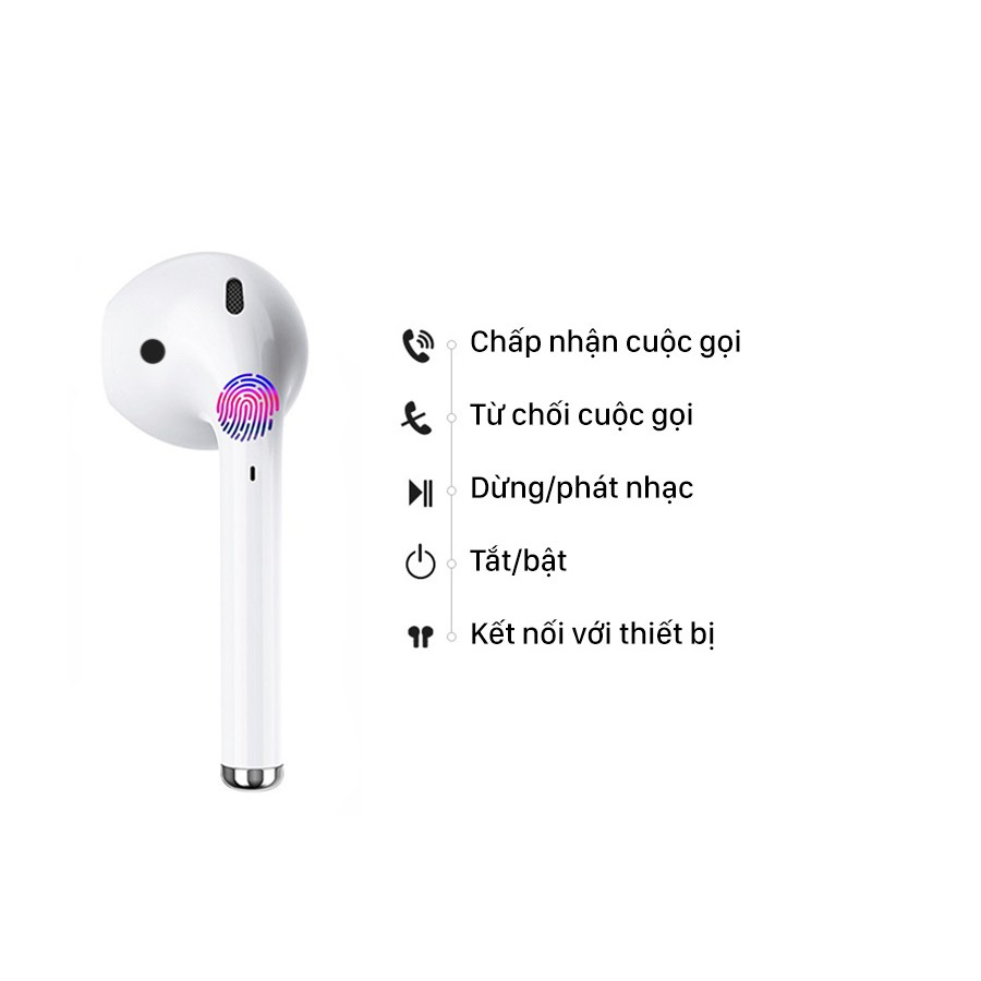 TAI NGHE I12 🔥Freeship Extra🔥 Tai nghe không dây Bluetooth 5.0 - CẢM ỨNG | BigBuy360 - bigbuy360.vn