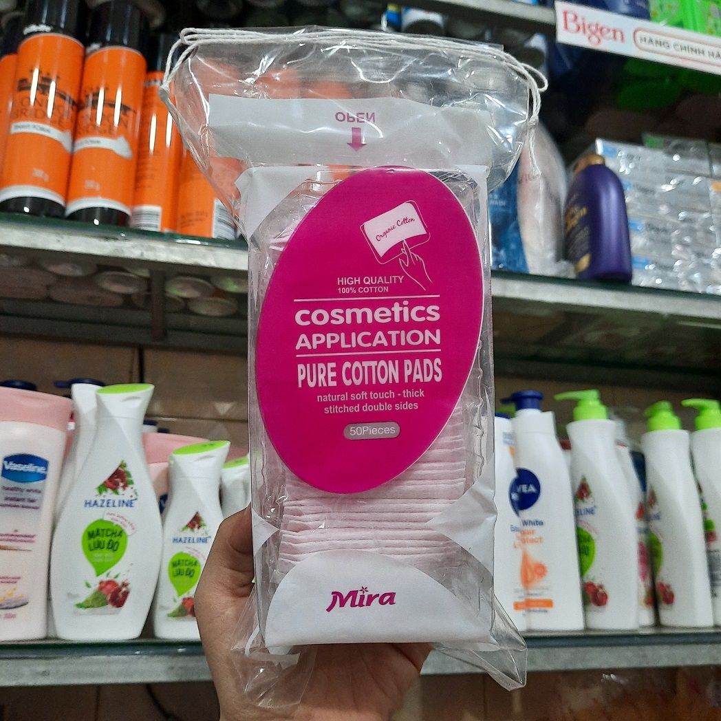 Bông tẩy trang Mira Pure Cotton Pads (50 miếng)