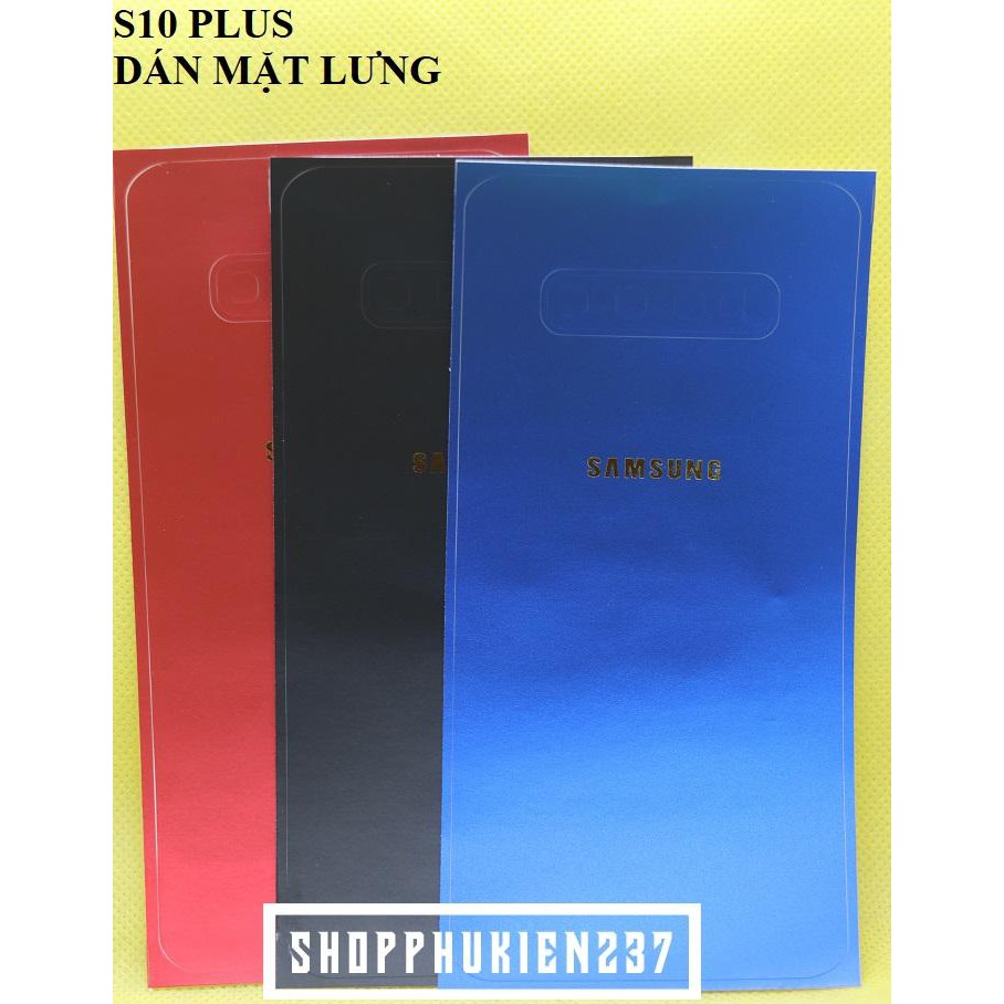 Miếng Dán Lưng Samsung S10 , S10 Plus , S10e Dán Lưng Dẻo Skin Màu Cao Cấp