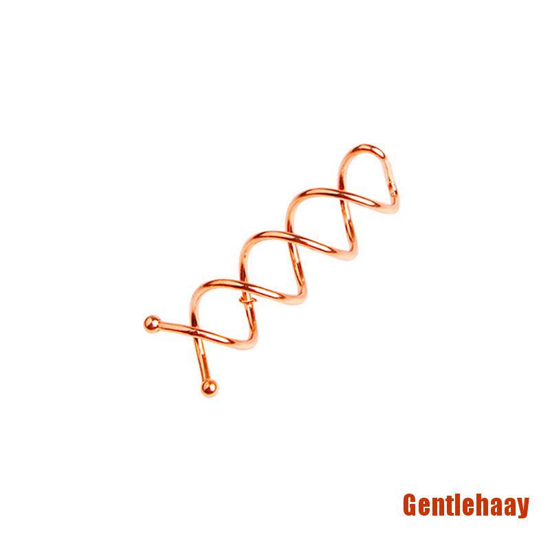 gentlehaay 10Pcs Gold Silver Color Rose Gold Spiral Spin Screw Clip Twist Barrette