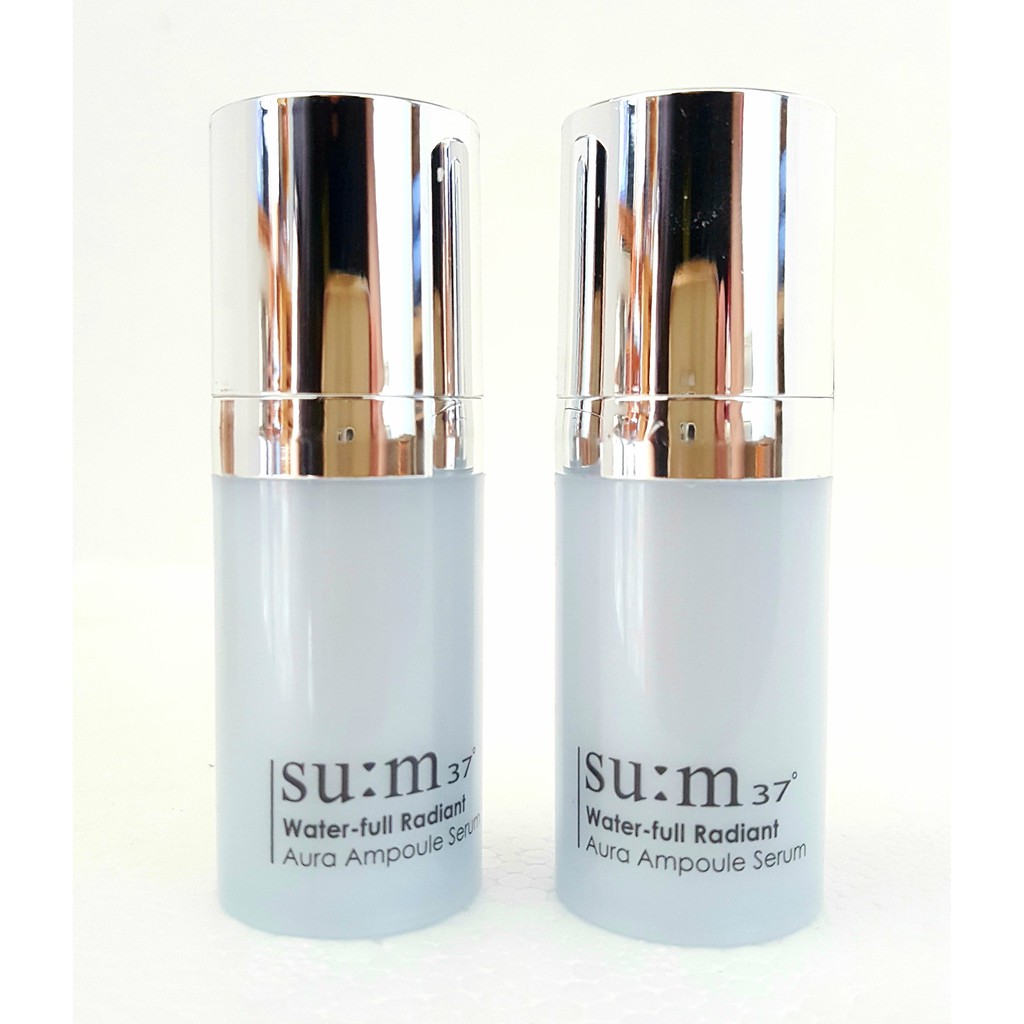 Chai tinh chất dưỡng trắng, giảm mụn, chống nhăn Su:m37 Water Full Radiant Aura Ampoule Serum 8ml