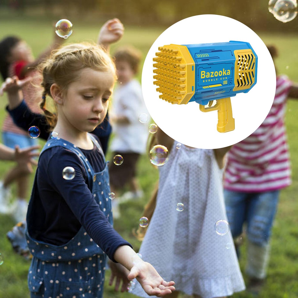 Máy thổi bong bóng xà phòng 69 lỗ tiện lợi cho trẻ em