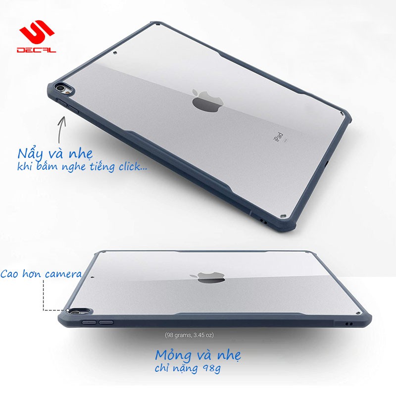 Ốp lưng XUNDD iPad Pro 10.5' / iPad Air 10.5 ' (2019) / Air 3 10.5', Mặt lưng trong, Viền TPU, Chống sốc