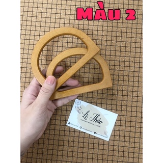 Bộ quai gỗ làm túi xách handmade, macrame