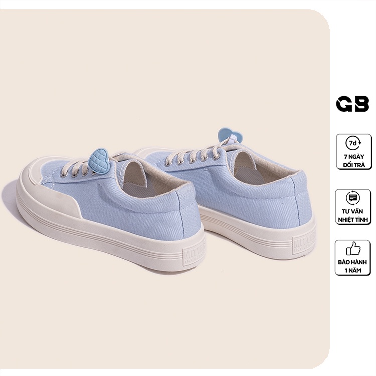 [Mã WABRMH99 giảm 12% đơn 99K]Giày Sneaker Nữ Đế Cao 3 cm Vải Canvas giayBOM B1639