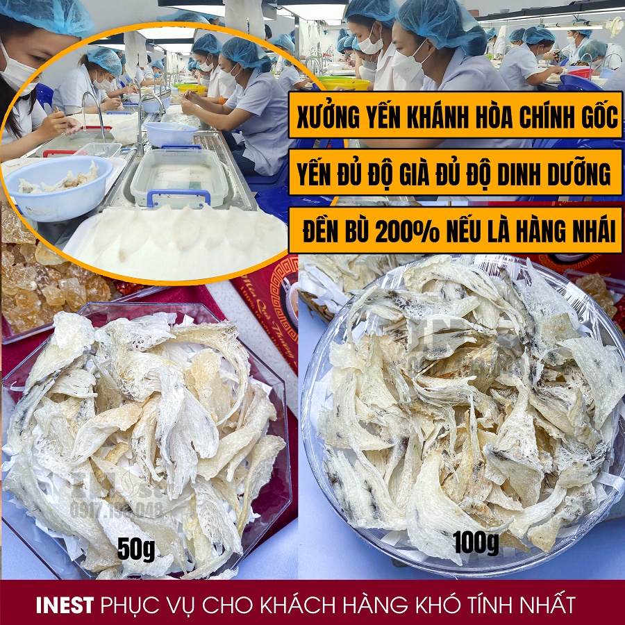 100g Chân Yên Thô Loại 1 Ít Lông Khánh Hòa - Chân Yến Thô Khánh Hòa INest