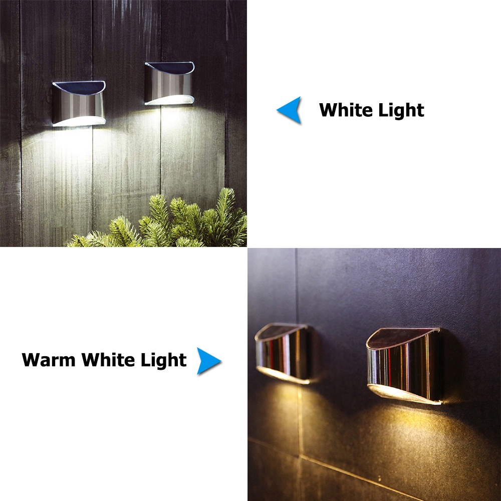 Đèn Led Gắn Tường Sử Dụng Năng Lượng Mặt Trời Bằng Thép Không Gỉ Chống Thấm Nước