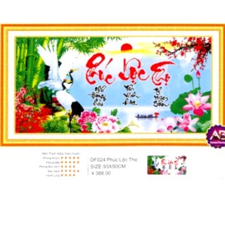 Tranh đính đá Phúc lộc thọ DF024 (tự làm)
