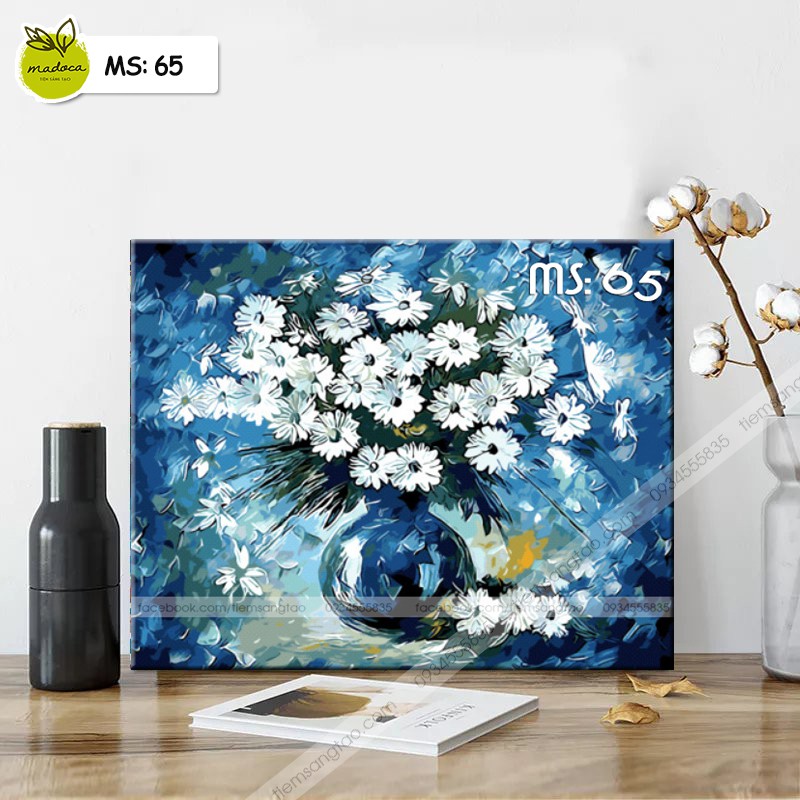 Tranh tô màu 40x50cm có khung cúc trắng T65