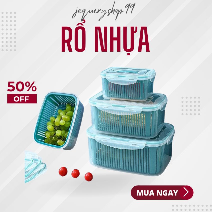 SET 5 HỘP KÈM RỔ CÓ NẮP ĐỂ TỦ LẠNH TIỆN LỢI