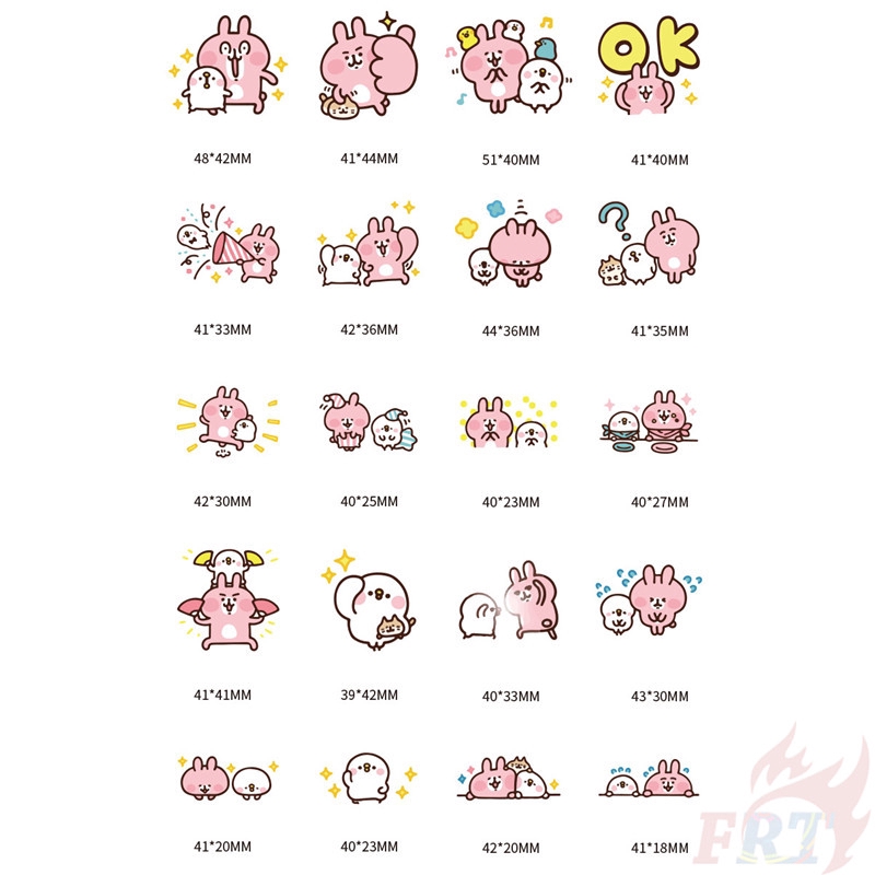 ❉ Piske &amp; Usagi - Kanahei Stickers B ❉ 40Pcs/Set DIY Decals Stickers for Album Diary Laptop Scrapbooks Skateboard