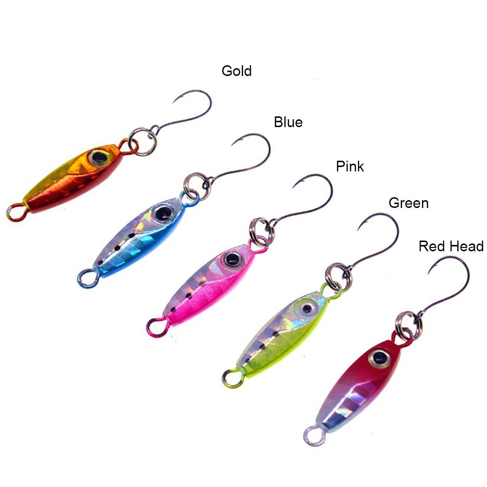 Mồi Câu Cá Nhân Tạo Bằng Kim Loại Cứng 2.7CM 4.5CM 3g 6g Có Móc