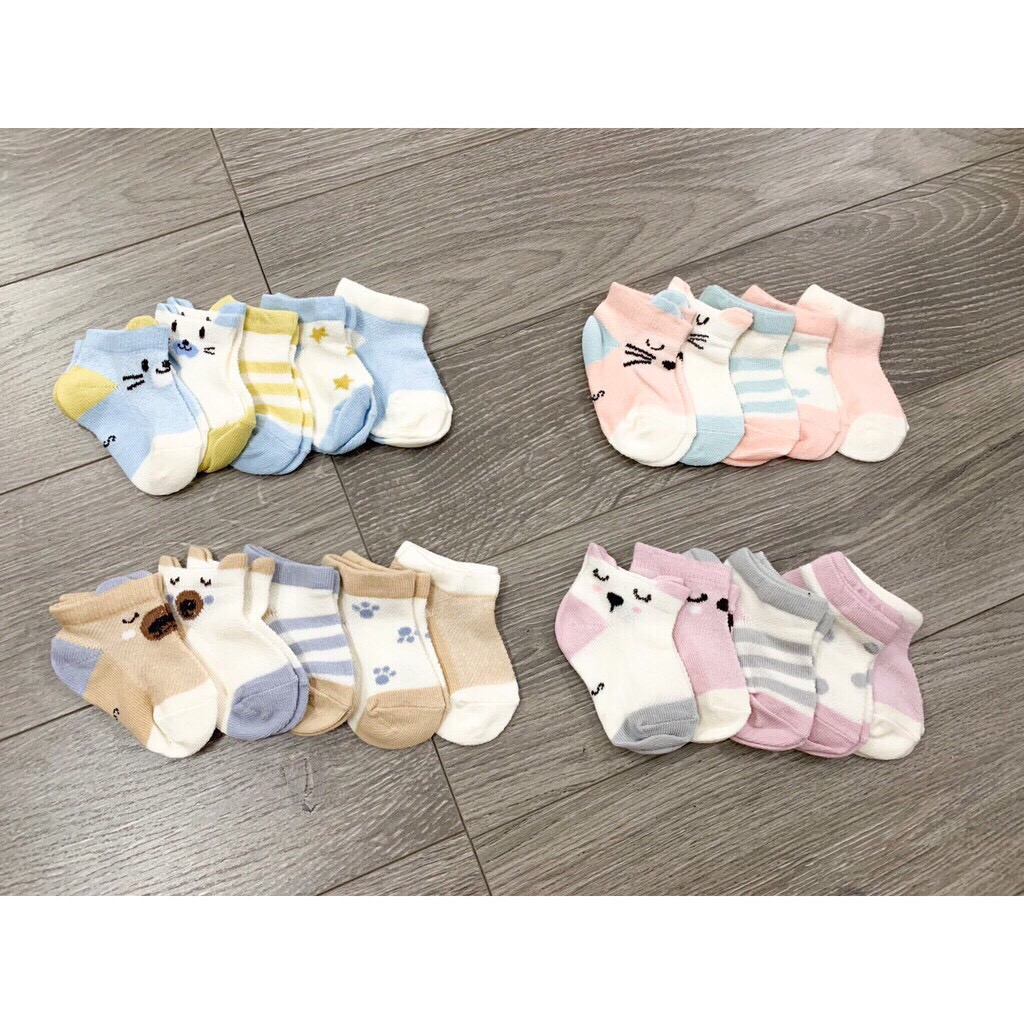 [GIÁ SỐC] Set 5 đôi tất Kid Sock điều hòa cho bé .